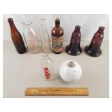Vintage Bottles & Lightning Rod Ball Vintage Bottles & Lightning Rod Ball