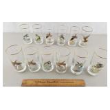 Vintage Ned Smith Game Bird Glasses Vintage Ned Smith Game Bird Glasses