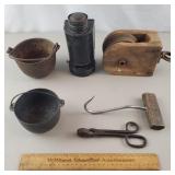 Vintage Tools, Lantern, Cast Iron Pots Vintage Tools, Lantern, Cast Iron Pots
