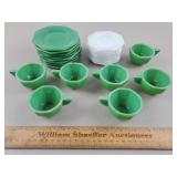 Vintage Childs Glass Cups & Saucers