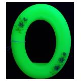 Fenton Glass Picture Frame HP Uranium Signed