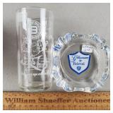 Federal Glass Ashtray & Brockway Glass Tumbler