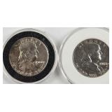 2ct 1960 Franklin Silver Half Dollars