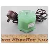 Green Glass Jadeite Mini Lamp 2" H