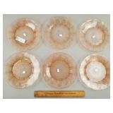 Pink Depression Glass Plates Cherry Blossom 9"