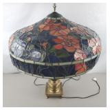 Slag Glass Lamp 30" H - Shade Has Some Cracks