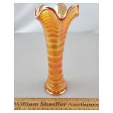 Imperial Carnival Glass Swung Vase Ripple 7 & 5/8"