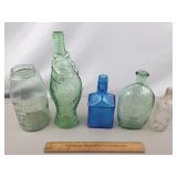 Vintage Bottles & 1858 Mason Jar