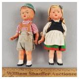Vintage Celluloid Wind Up Dolls - No Key