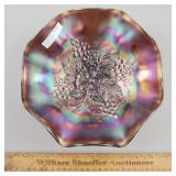 Northwood Carnival Glass Bowl Grape Leaves