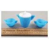 Akro Agate Glass Childs Dinnerware Up to 3" H