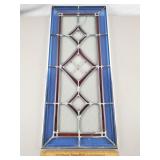 Leaded Glass Window 12 x 28 & 1/4"