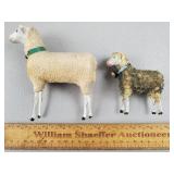 Vintage Christmas Sheep - Wooden Legs