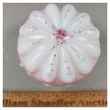 Fenton Glass Floral Trinket Box 3 & 3/4" W