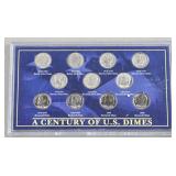 Century of US Dimes - Some Silver