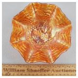 Imperial Carnival Glass Bowl Grape 6" W