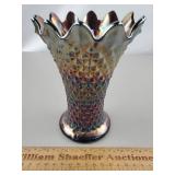 Northwood Carnival Glass Swung Vase Diamond Point