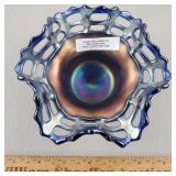Fenton Carnival Glass Bowl Ruffled Hat 5 & 1/2" W