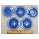 Blue Depression Glass Plates 6"