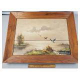 Oil on Canvas Duck Painting Schnieder 26 x 34"