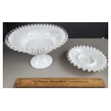 Fenton Silver Crest Compote & Ashtray
