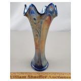 Fenton Carnival Glass Swung Vase Paneled Diamond
