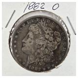 1882 O Morgan Silver Dollar
