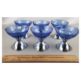 Hazel Atlas Cobalt Blue Royal Lace Sherbets 4" H