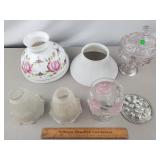 Vintage Glassware & Shades Lot