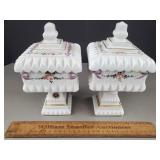 Westmoreland Roses & Bows HP Candy Dishes 8"