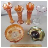 Vintage Glass Vases & Bowls, Carnival, Fenton