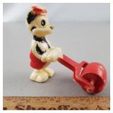 Vintage Mickey Mouse Plastic Toy 3 & 1/4" H