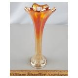 Imperial Carnival Glass Swung Vase Morning Glory
