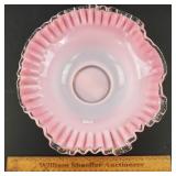 Fenton Glass Bowl Peach Crest 10 & 1/4" W