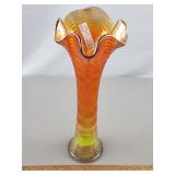 Imperial Carnival Glass Swung Vase Ripple