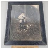 Vintage Print Dog Hunting Scene