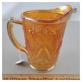 Imperial Carnival Glass Pitcher Poinsettia