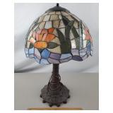 Slag Glass Desk Lamp 21 & 1/2" H - Some Damage