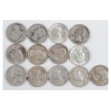 13ct Washington Silver Quarters