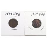 2ct 1909 VDB Pennies
