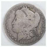 1890 O Morgan Silver Dollar