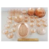 Pink Sharon/Cabbage Rose Depression Glass