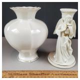Lenox Vase & Angel Candle Holder