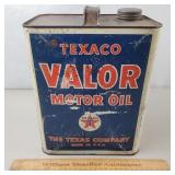 Texaco Valor 2 Gallon Metal Oil Can