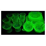 Green Depression Luncheon Sets Uranium