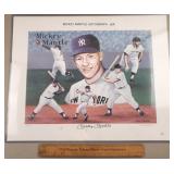 Mickey Mantle Signed Poster JSA COA