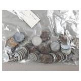 70ct 1943 Steel Pennies - Poor Condition