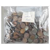 250ct Assorted Wheat Pennies - Poor Condition