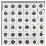 36ct Early Wheat Pennies w/ Mint Marks