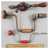 Antique Wood Braces & Drill